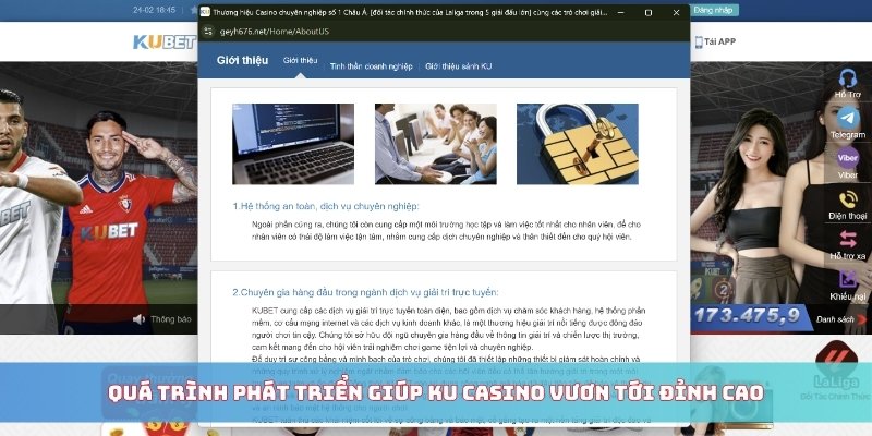 Quá trình phát triển giúp KU Casino vươn tới đỉnh cao